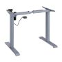 Adjustable height table frame 71x121cm., gray/black