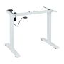 Height-adjustable table frame 71x121cm., white/black