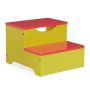 Stool 25x33x36cm., yellow/red color