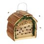 Insect hotel 15.5x16x10.5cm., light brown/brown/dark green
