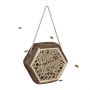 Insect hotel 18x20x7cm., light brown/brown color
