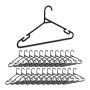Clothes hangers 24pcs, black