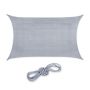 Rectangular sun awning 700x500cm., light gray