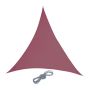 Triangular sun awning 300x300x300cm., dark red color