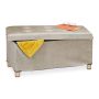 Bench storage box 34x76x38cm., cream/light brown