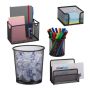 Set of 5 writing implement organizers, black