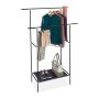 Clothes rack with 2 hangers 162x110x43cm., black/white