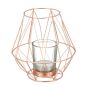 Metal candle holder 14x14cm., various colors