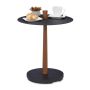 Side table 56x45cm., black/brown