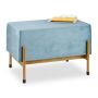 Hallway bench 40x60x43.5cm., gold/light blue