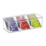 Transparent tea bag organizer 9x23x9.5cm.