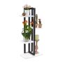 Flower stand with 4 shelves 93x42.5x22.5cm., black/white