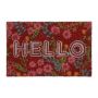 Doormat "Hello" 60x40 cm., red/white