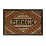 Doormat "Welcome" 60x40 cm., orange/black/light brown