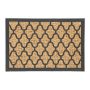 Rubber door mat 60x40 cm., black/light brown