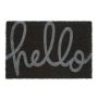 Doormat 'Hello" 60x40 cm., black/dark grey