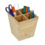 Writing instrument organizer 15.5x14.5x14.5 cm., light brown