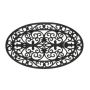 Rubber door mat 75x45 cm., black