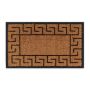 Rubber door mat 75x45 cm., light brown/black