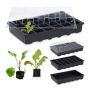 Set of 3 garden pots 10.5x37.5x23.5cm., black