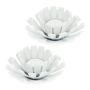 Set of 2 candlesticks 13.5x6cm., white