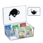 Transparent tea bag organizer 9x21.5x15cm., black