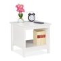 Side table with shelf 45x48x48cm., white