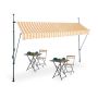 Automatic retractable awning 350x120cm, orange/white/dark grey