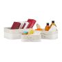 Set of 3 baskets, white/cream