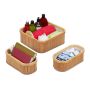 Set of 3 baskets, light brown/beige
