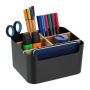 Writing instrument organizer 9.5x18x15 cm., black/light brown