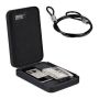 Portable security box with digital code, black