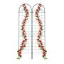 Set of 2 garden trellis 220x103x2cm., dark green