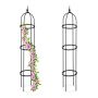 Set of 2 garden grills "Tower" 130x25cm., black