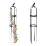 Set of 2 garden grills "Tower" 126x24cm., black
