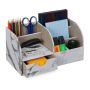Writing instrument organizer with 1 compartment 14.5x28x14.5 cm., white/gray