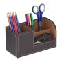 Writing instrument organizer 11x20x9.5 cm., dark brown
