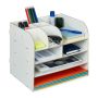 Writing instrument and document organizer 27.5x32.5x25 cm., white