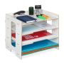 Writing instrument and document organizer 27x32.5x25 cm., white