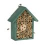 Insect hotel 20x17x8.5cm., green/light brown