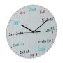 Wall clock 30x4cm., white/black