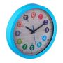 Wall clock 30x4.5cm., light blue/beige/black