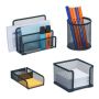 Set of 4 writing implement organizers, dark grey