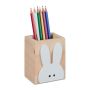 Writing implement organizer "Hare" 10x8x6 cm., light brown/white