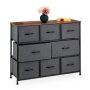 Chest of drawers with 8 compartments 78.5x100x30cm., gray/brown/black