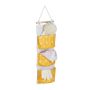 Hanging organizer with 3 compartments 74x20x8cm., cream/yellow/light brown color