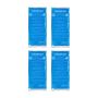 Set of 4 cooling elements 1x12x29cm., blue/white
