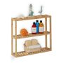 Bathroom wall shelf 54x60x15cm., light brown