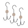 Clothes hangers 3 pcs., black/light brown