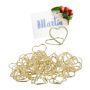 Set of 48 card/business card holders "Hearts" 2.5x3x3 cm., gold color